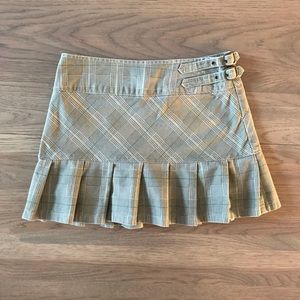 Mossimo Plaid Green Mini Skirt Size 1